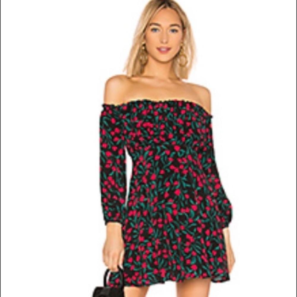 Lovers + Friends rose off shoulder dress size xs